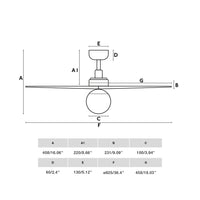 Faro Barcelona - Ventilatore da Soffitto Klim S Nero/Noce Scuro - Motore DC Silenzioso, Con Luce led Dimmerabile, Telecomando