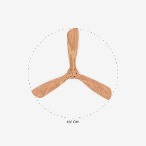 Faro Barcelona - Ventilatore da Soffitto Lantau L Nero/Legno - Motore DC Silenzioso, Senza Luce, Telecomando, 6 Velocità