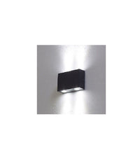 Lampada A Parete Applique Led Luce Calda 4w Silver Per Interno Esterno         