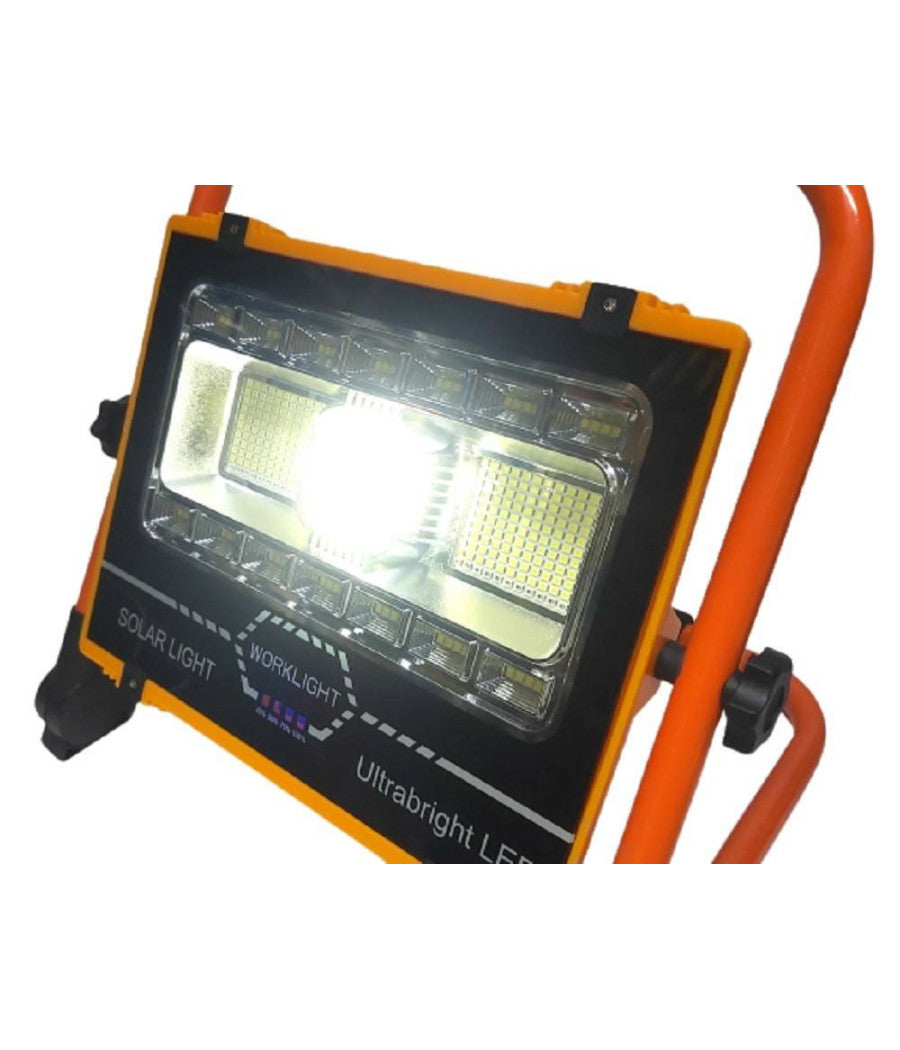 Faro Di Emergenza Lavoro A Led 100 W Ricaricabile Pannello Solare Staffa Ab-t27         