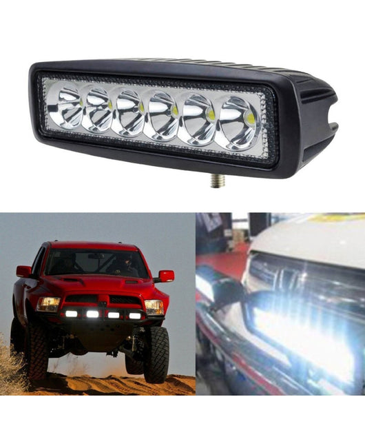 Faro Di Profondità  Per Auto O Fuoristrada A 6 Led Da 18 Watt 6000k Ip68         