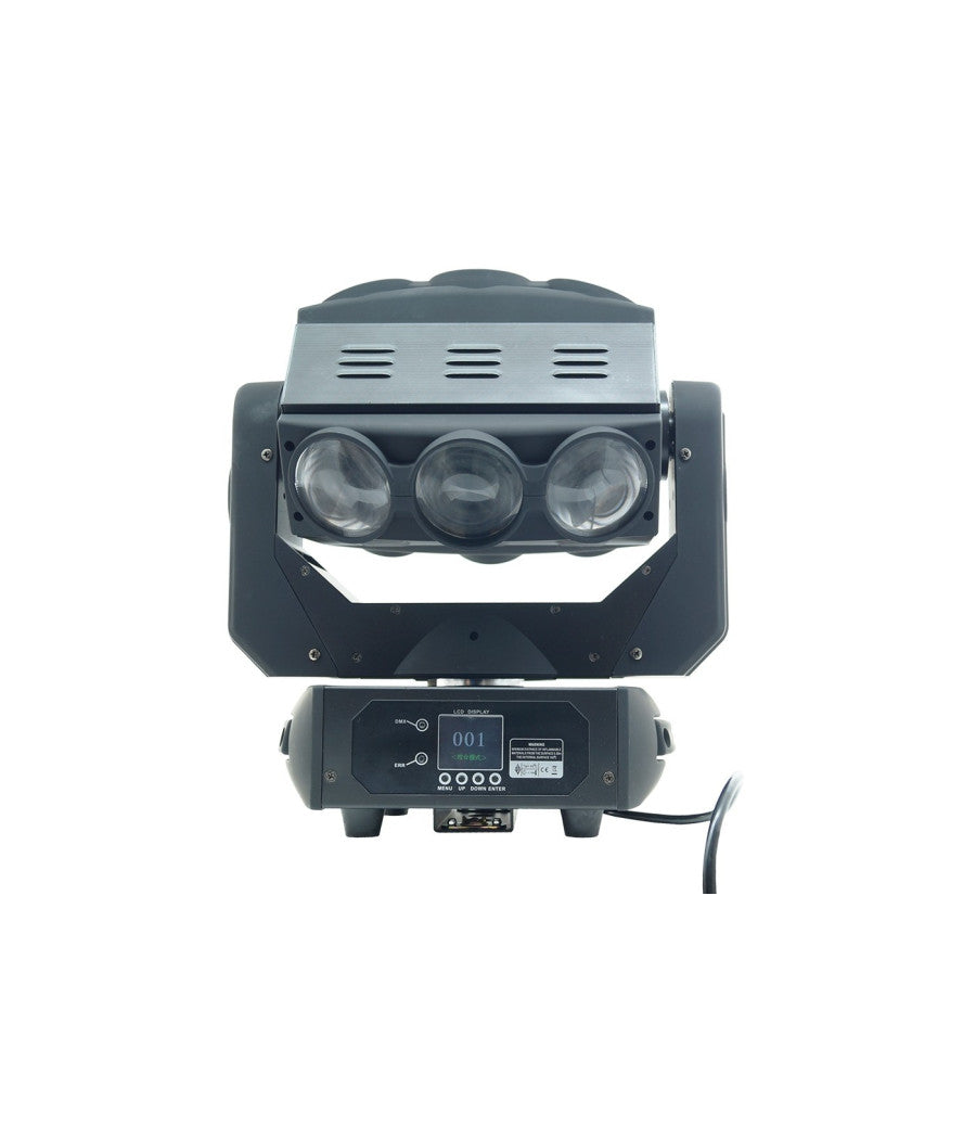 Faro Discoteca Testa Mobile 9 Led 360 Gradi Rgbw Moving Head Light Proiettore         