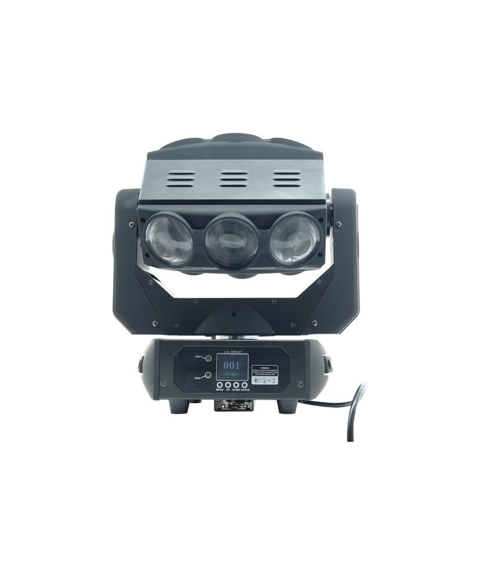 Faro Discoteca Testa Mobile 9 Led 360 Gradi Rgbw Moving Head Light Proiettore         