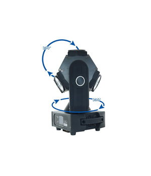 Faro Discoteca Testa Mobile 9 Led 360 Gradi Rgbw Moving Head Light Proiettore         