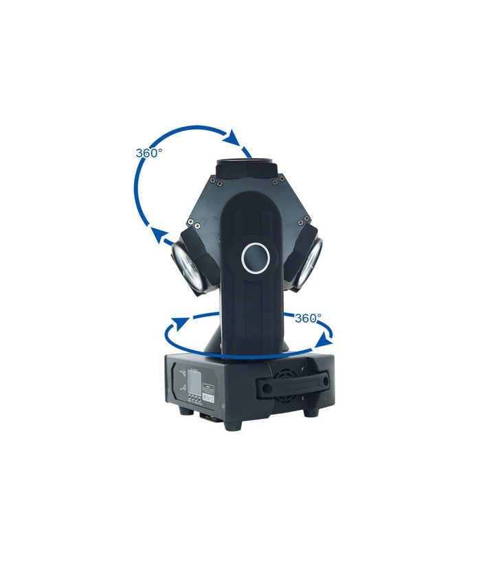 Faro Discoteca Testa Mobile 9 Led 360 Gradi Rgbw Moving Head Light Proiettore         