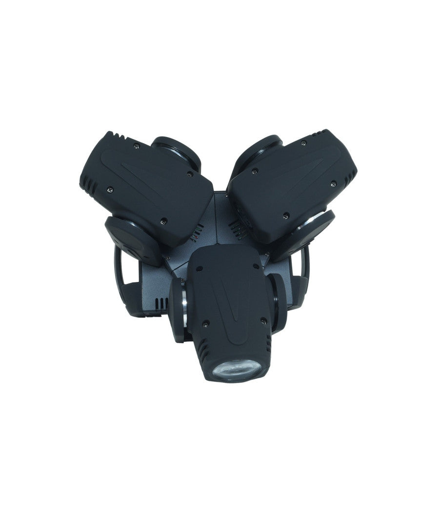 Faro Faretto 3 Led Rgbw Testa Rotante Effetti Disco Dj Flash Color Led Strobo         