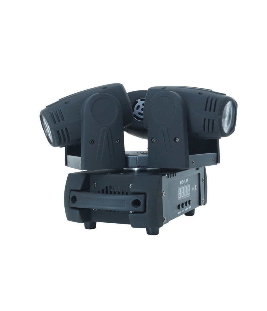 Faro Faretto 3 Led Rgbw Testa Rotante Effetti Disco Dj Flash Color Led Strobo         