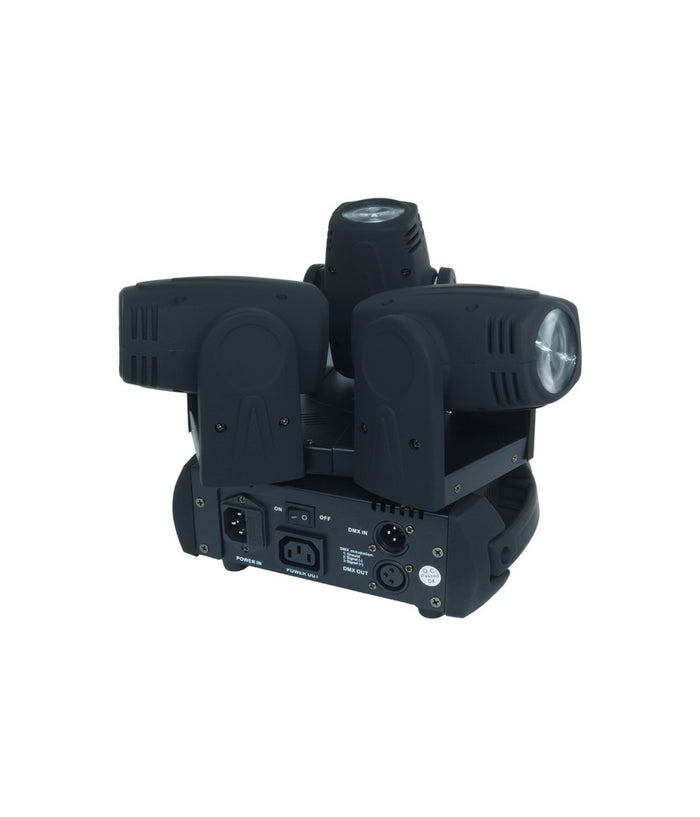 Faro Faretto 3 Led Rgbw Testa Rotante Effetti Disco Dj Flash Color Led Strobo         