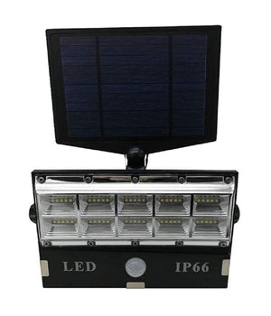 Faro Faretto 50 Led Sensore Movimento E Pannello Solare Ricaricabile Luce Bianca         