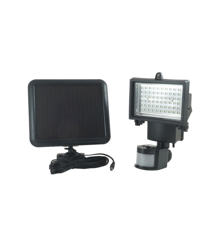 Faro Faretto 60 Led Sensore Movimento E Pannello Solare Ricaricabile Luce Bianca         