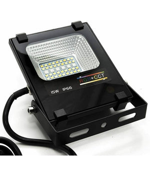 Faro Faretto A Led Rgb + Cct Per Esterni Da 15w Con Telecomando Ir Proiettore         