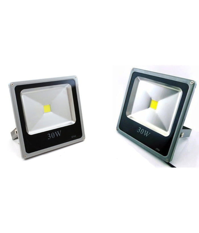 Faro Faretto A Led Ultra Slim A Luce Calda Fredda Rgb Da Per Esterno Ip65 220v  -bianco Caldo-30 Watt -slim    -