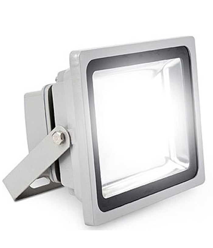 Faro Faretto A Led Ultra Slim A Luce Calda Fredda Rgb Da Per Esterno Ip65 220v  -bianco Freddo-80 Watt -slim    -