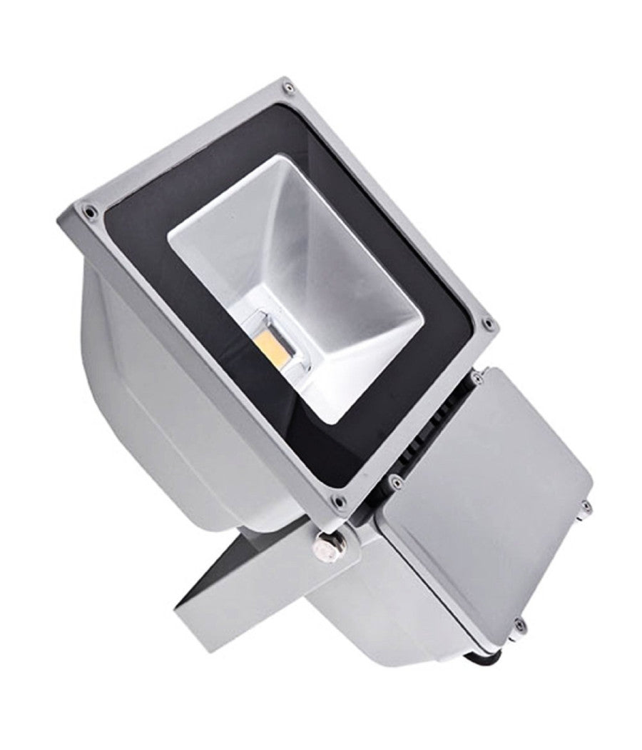 Faro Faretto A Led Ultra Slim A Luce Calda Fredda Rgb Da Per Esterno Ip65 220v  -bianco Caldo-80 Watt -regular    -