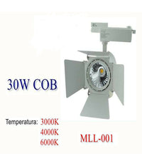 Faro Faretto Cob Led Binario Snodabile Luce Fredda Calda Naturale Soffitto 30w         