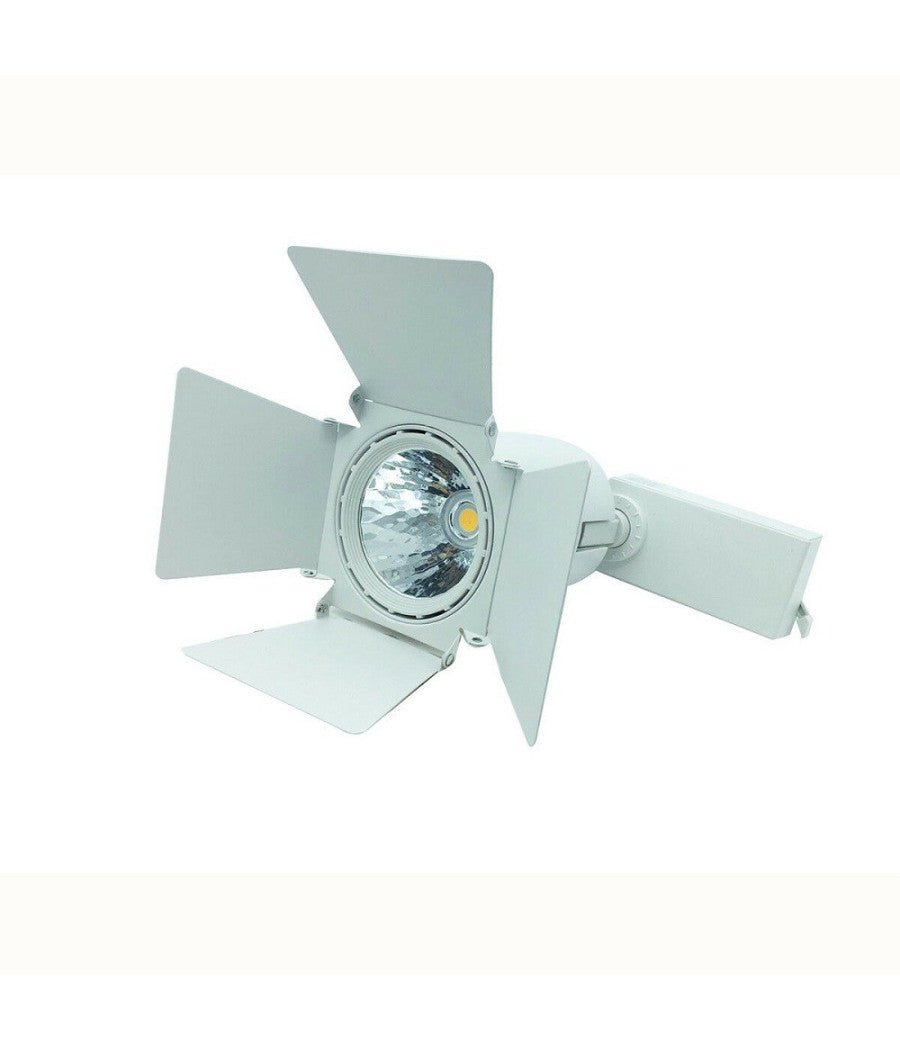 Faro Faretto Cob Led Binario Snodabile Luce Fredda Calda Naturale Soffitto 30w  -bianco Freddo      -