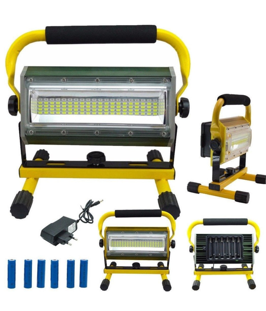 Faro Faretto Lampada Batterie Ricaricabile Portatile Esterno 100w Led W812         