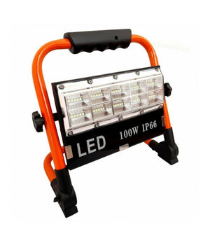 Faro Faretto Led 100w Batteria Ricaricabile Torcia Da Lavoro 8505-smd Emergenza         