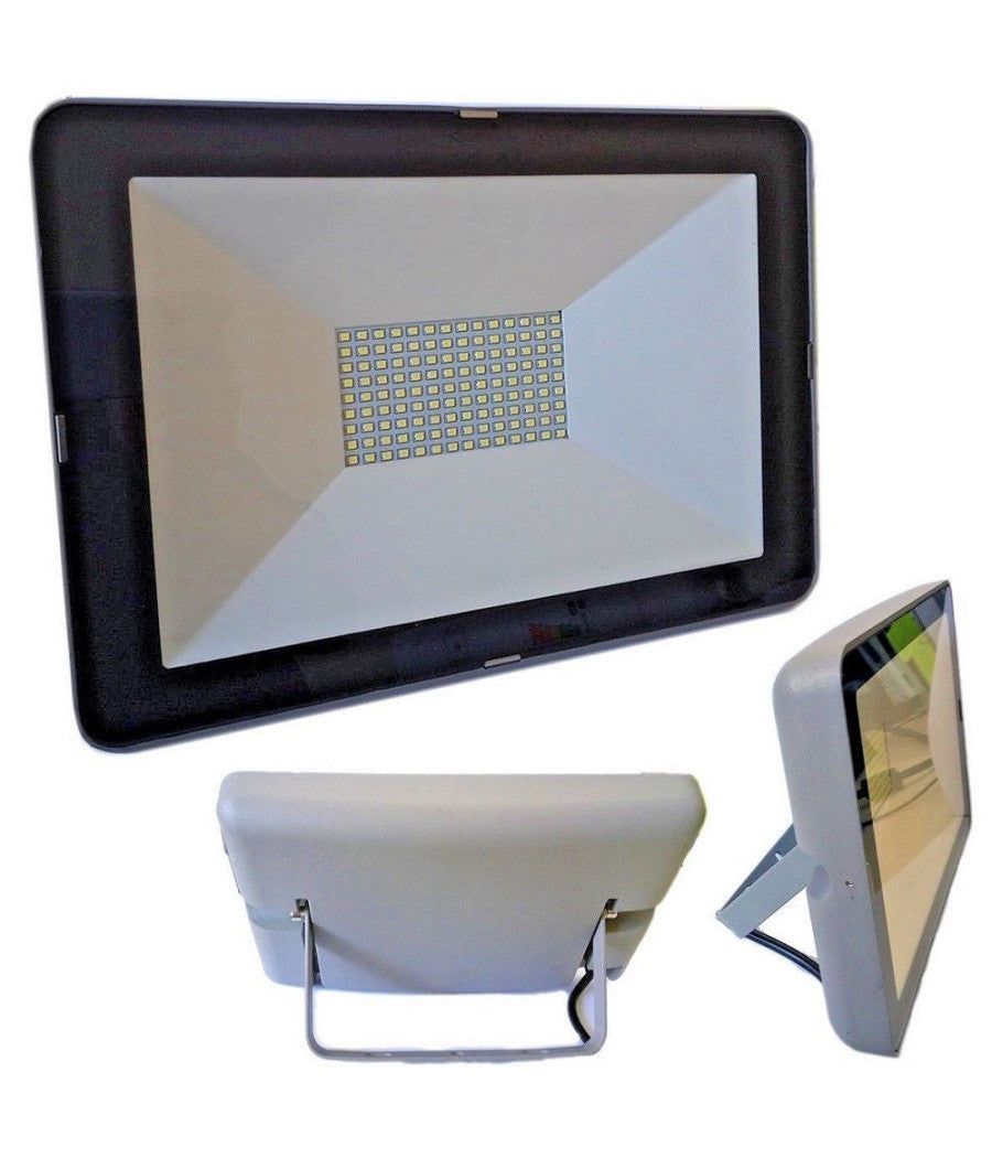 Faro Faretto Led Flood Light Ip66 Bianco Naturale Slim Led Smd 50 Watt         