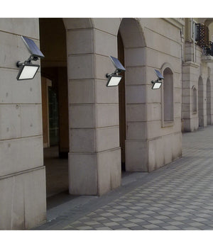 Trade Shop - Faro Faretto Led Giardino 48 Led 10w Picchetto Pannello Energia Solare 2000mah -