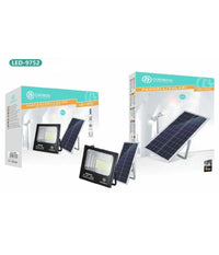 Faro Faretto Led Pannello Solare Fotovoltaico 400w Ip67 Con Crepuscolare Led-9752         