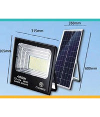Faro Faretto Led Pannello Solare Fotovoltaico 400w Ip67 Con Crepuscolare Led-9752         