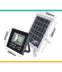 Faro Faretto Led Pannello Solare Fotovoltaico Ip67 25w Con Telecomando Led-8189         
