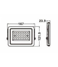 Faro Faretto Led Proiettore Esterno Nero 30w Ip65 Luce 6500k 4000k 3000k Fs30w-n         