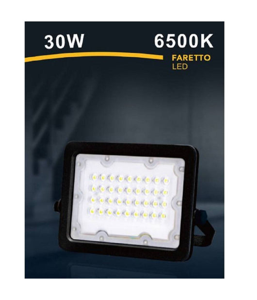 Faro Faretto Led Proiettore Esterno Nero 30w Ip65 Luce 6500k 4000k 3000k Fs30w-n         
