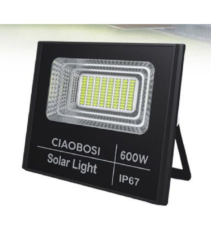 Faro Faretto Led Ricarica Solare Con Crepuscolare 600w Con Telecomando Led-8547         