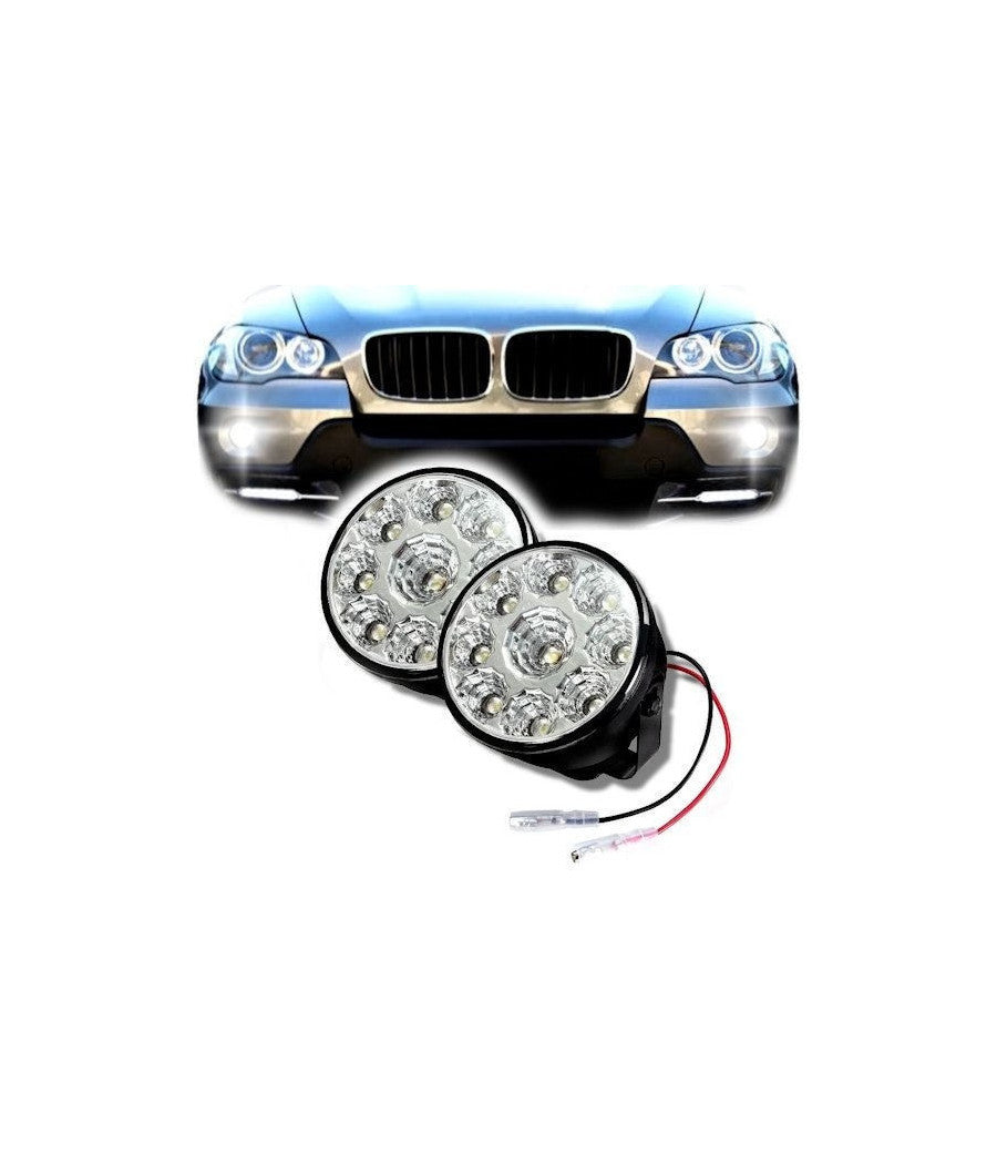Faro Faretto Led Smd Auto Coppia Fari Faretti Fendinebbia Suv Luci Diurne 9 Led         