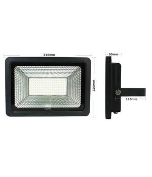 Faro Faretto Proiettore A Led Per Da Esterno Ip65 Luce Fredda Calda 30 50 100 W         