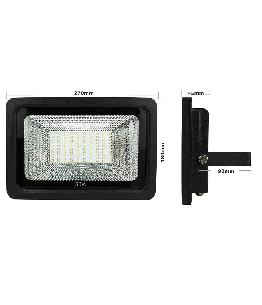 Faro Faretto Proiettore A Led Per Da Esterno Ip65 Luce Fredda Calda 30 50 100 W         