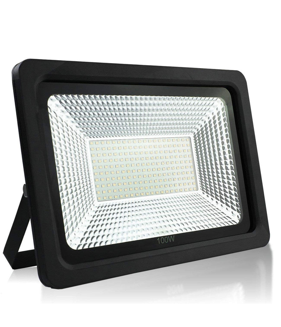 Faro Faretto Proiettore A Led Per Da Esterno Ip65 Luce Fredda Calda 30 50 100 W  -bianco Caldo-100 Watt      