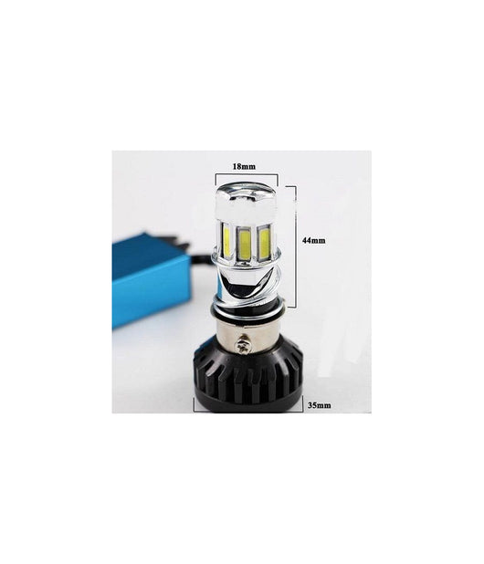 Faro Lampada Led H4 H6 6 Kit Per Moto Motocicletta 35w Watt Mod. M02e 3500 Lmn         