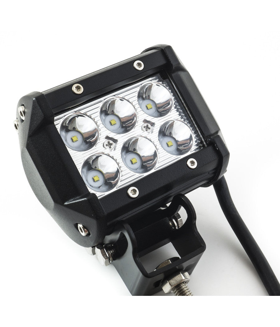 Faro Lampada Supplementare Profondita Auto Fuoristrada 12v 6 Led 18w 6000k Ip68         