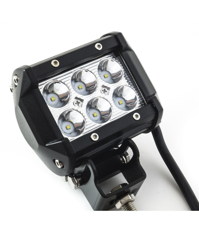 Faro Lampada Supplementare Profondita Auto Fuoristrada 12v 6 Led 18w 6000k Ip68         