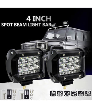 Faro Lampada Supplementare Profondita Auto Fuoristrada 12v 6 Led 18w 6000k Ip68         