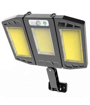 Faro Lampione A Led Cob Con Pannello Solare Fotovoltaico Sensore Movimento 30w         