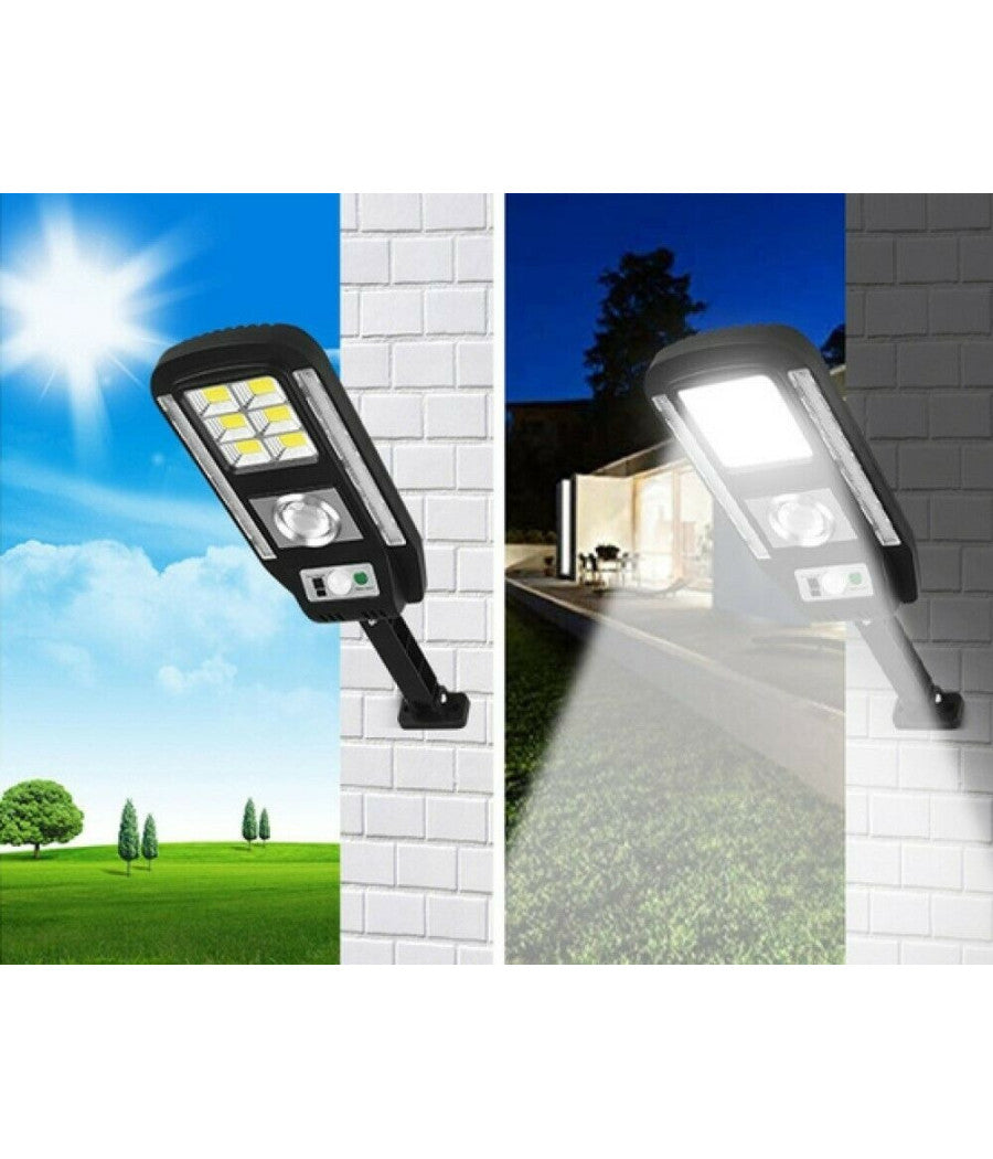 Faro Lampione Faretto Con Pannello Solare Sensore Di Movimento 89 Led Cl-728         