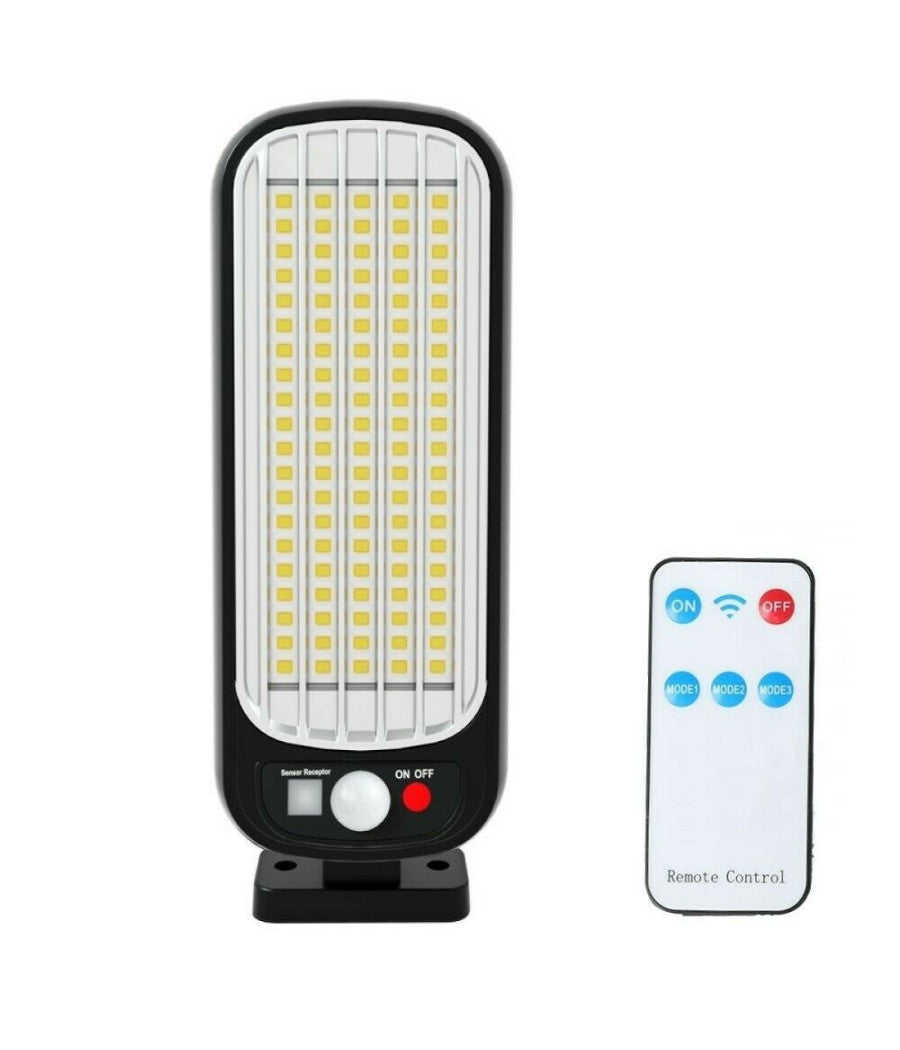 Faro Lampione Stradale Con Pannello Solare Fotovoltaico Sensore 100 Led Smd Gl         