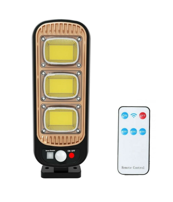 Faro Lampione Stradale Con Pannello Solare Fotovoltaico Sensore 54 Led Cob Gl         