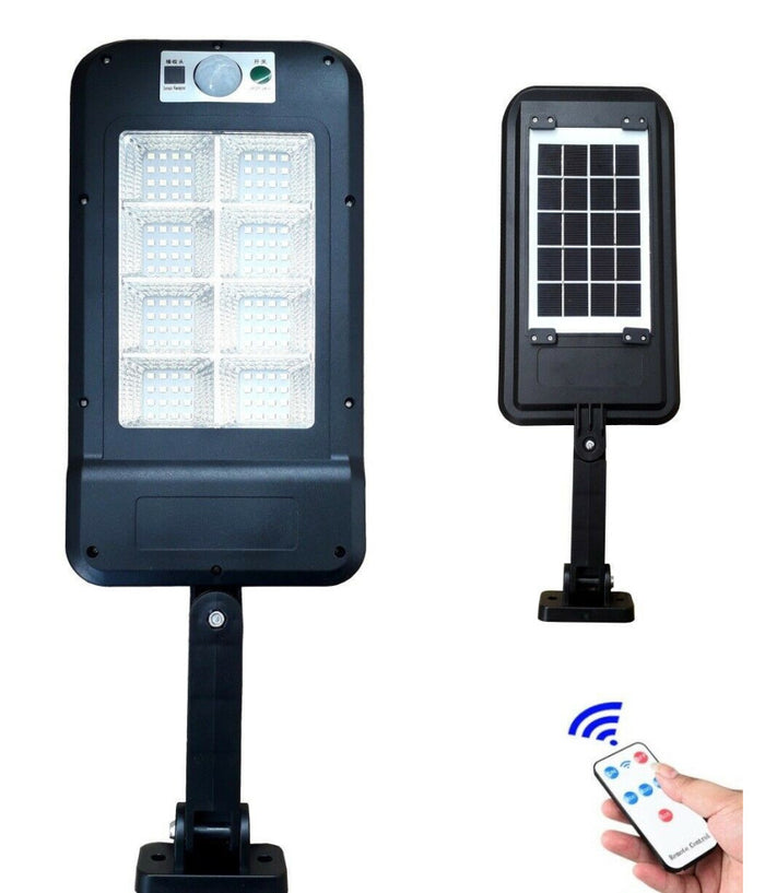 Faro Lampione Stradale Pannello Solare Fotovoltaico Sensore 128 Led Smd Hs-8013c         