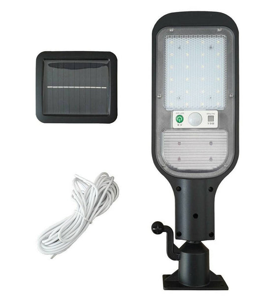 Faro Lampione Stradale Pannello Solare Sensore Di Movimento 24 Led 120w Jx-516         