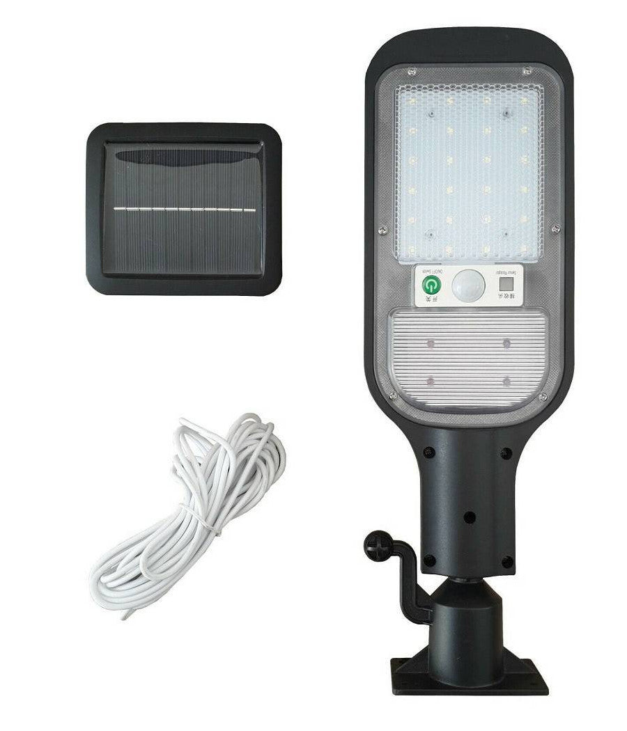 Faro Lampione Stradale Pannello Solare Sensore Di Movimento 24 Led 120w Jx-516         