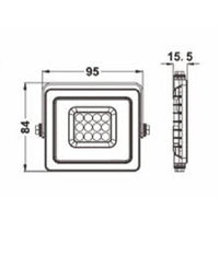 Faro Led 10 W Ultra Slim Grigio Esterno Ip65 Luce Fredda Naturale Calda Fs10w-g         