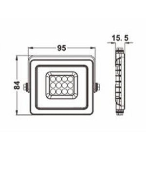 Faro Led 10 W Ultra Slim Grigio Esterno Ip65 Luce Fredda Naturale Calda Fs10w-g         