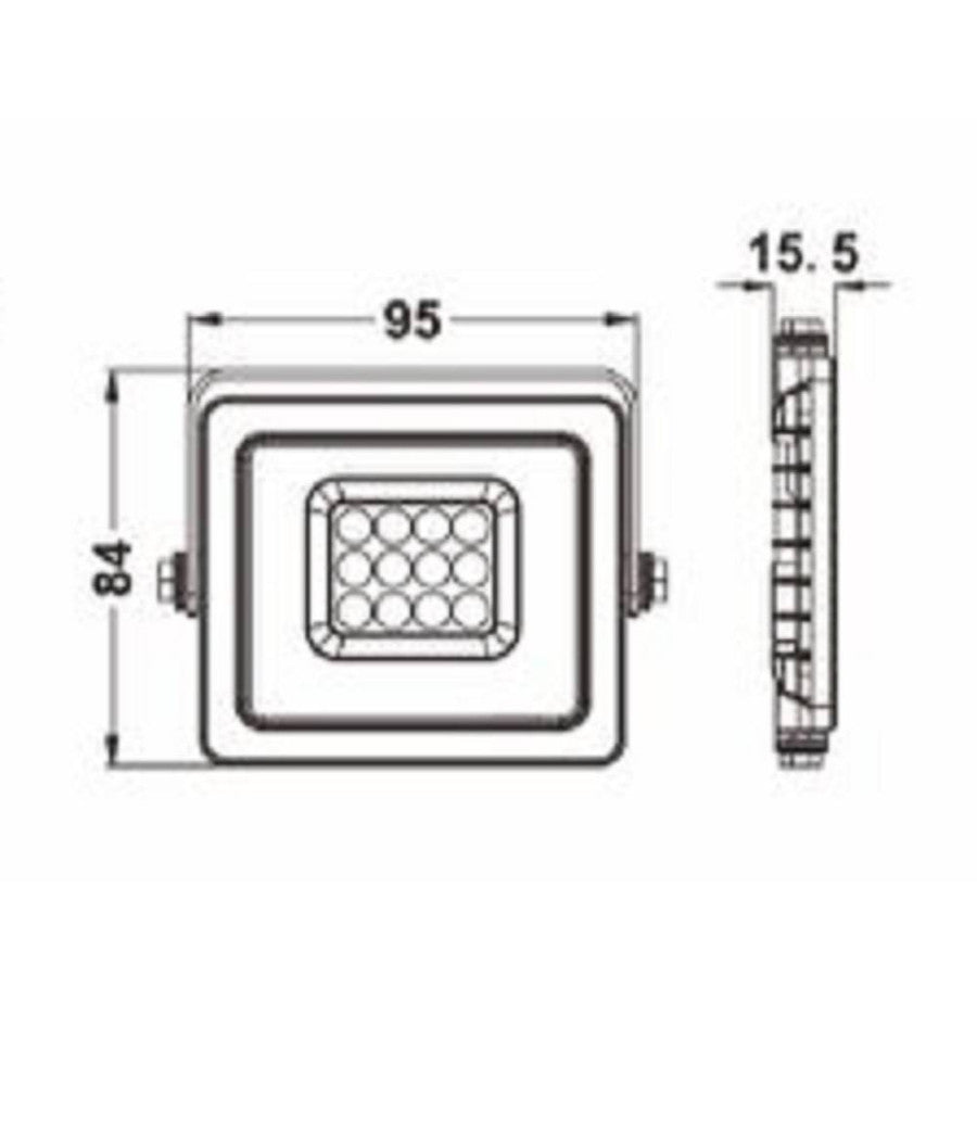 Faro Led 10 W Ultra Slim Grigio Esterno Ip65 Luce Fredda Naturale Calda Fs10w-g         