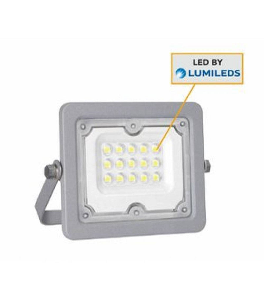 Faro Led 10 W Ultra Slim Grigio Esterno Ip65 Luce Fredda Naturale Calda Fs10w-g         