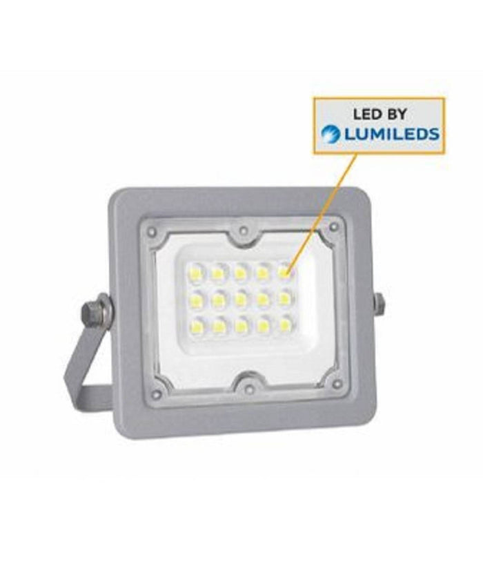 Faro Led 10 W Ultra Slim Grigio Esterno Ip65 Luce Fredda Naturale Calda Fs10w-g         